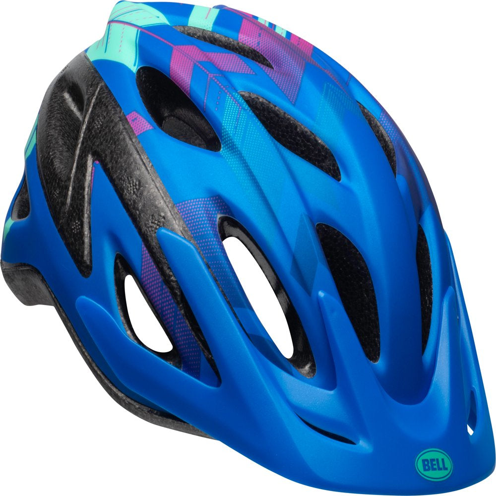 Bell Escape Lighted Bike Helmet, Blue Chevron Arrow, Youth 8+ (52-58Cm)