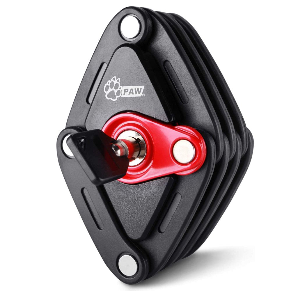 Folding Bike Lock with 2 Keys anti Theft Strong Security Bicycle Locks Foldable Bike Lock with Mounting Bracket (2.8 Ft/1.4Lb)