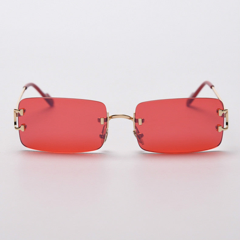 Rimless cut edge sunglasses - Blue Force Sports