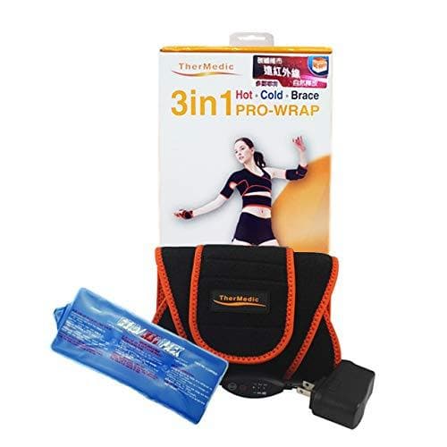 TherMedic Far Infrared Heating Brace with Heating/Thermal Pad and Ice Pack For Lower Back Pain