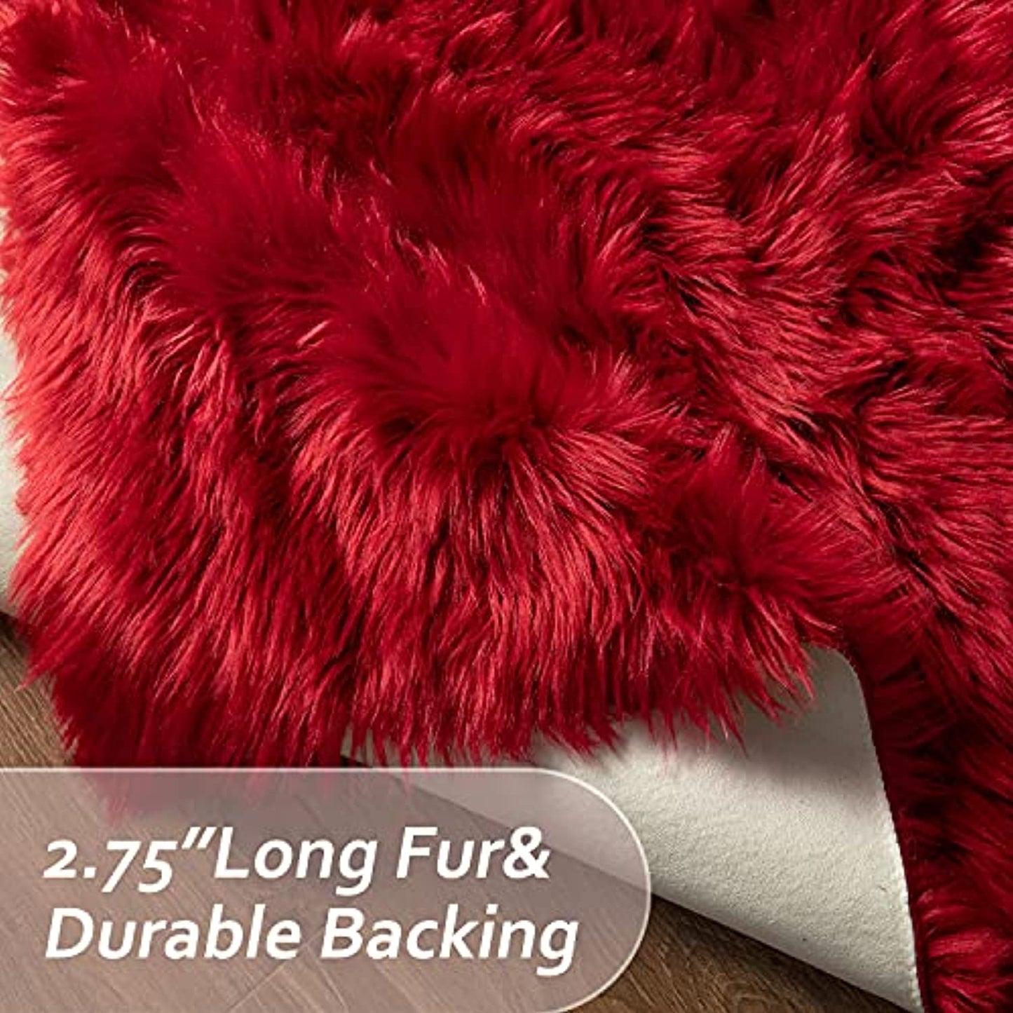 Soft Modern Faux Sheepskin Rug, 3x5 Feet