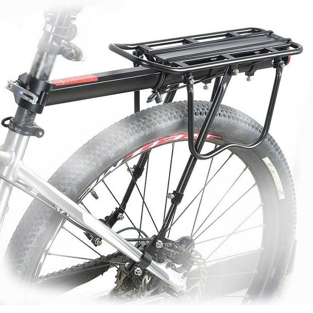 HOTSYSTEM 110 Lbs Capacity Adjustable Rear Bike Rack Carrier Luggage Cargo Bicycle Accessories