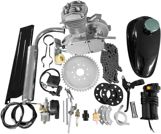 AutoForever 50cc 2-Stroke Bicycle Petrol Gas Motorized Engine Bike Motor Kit Bicycle Engine Conversion Kit for 26" & 28" Bikes