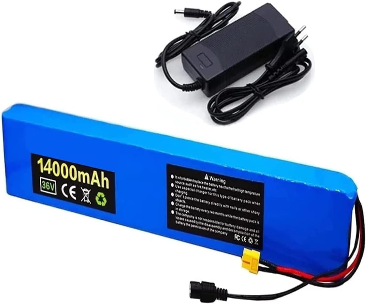 E-Bike Lithium-Ion Battery 36V 14Ah Rechargeable Battery Built-in BMS for 200W-750W Motor with 42V 2A Charger