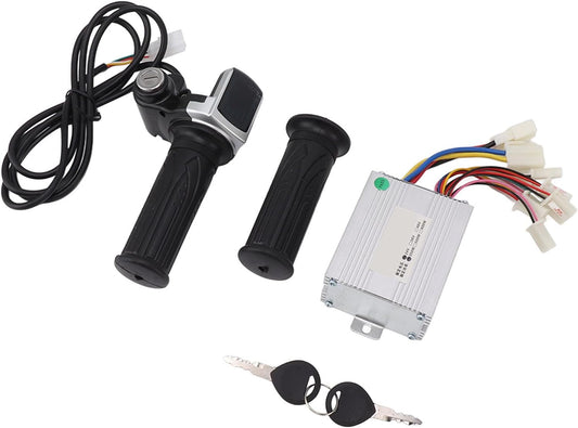 Throttle Grip with Lock, Anti Aging Motor Brushed Speed Controller Power Display Low Failure Rate 24V 350W for Razor MX350 Electric Scooter