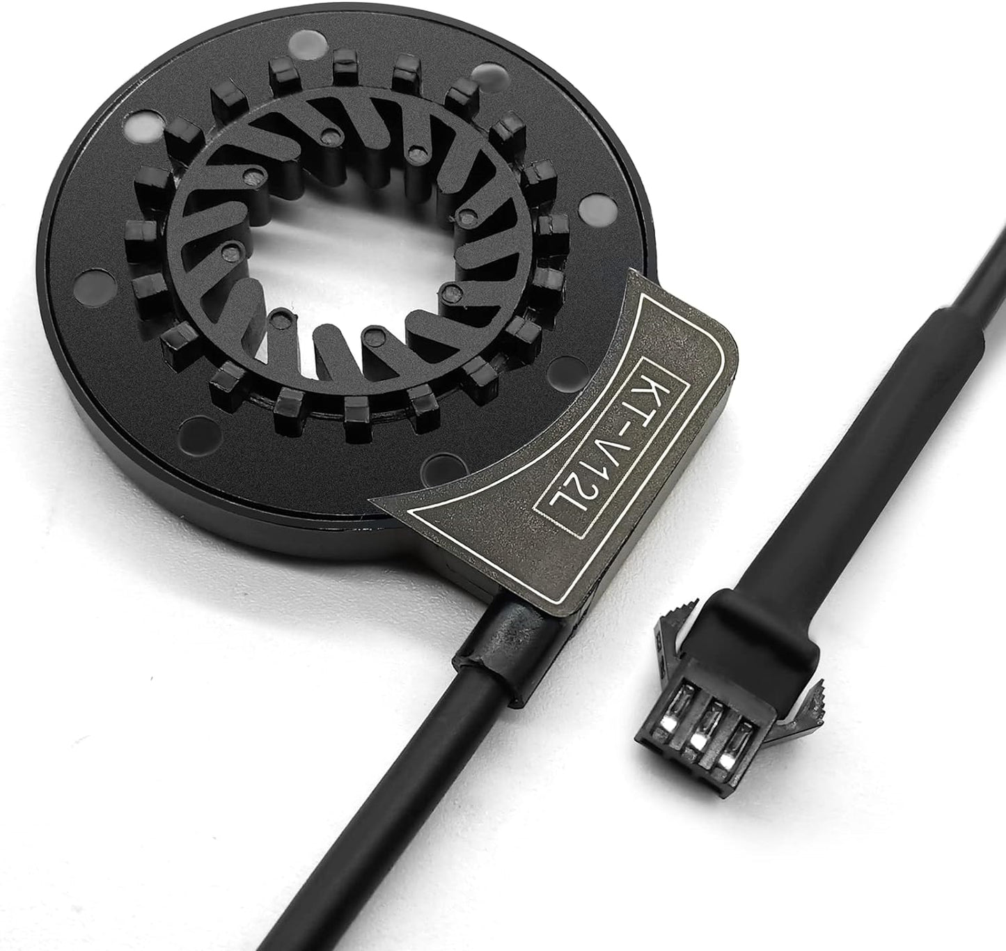 MUSELK Ebike KT V12-L Double Hall Pedal Assist Sensor,Electric Bike Left Crank 12 magents PAS System Assistant Sensor