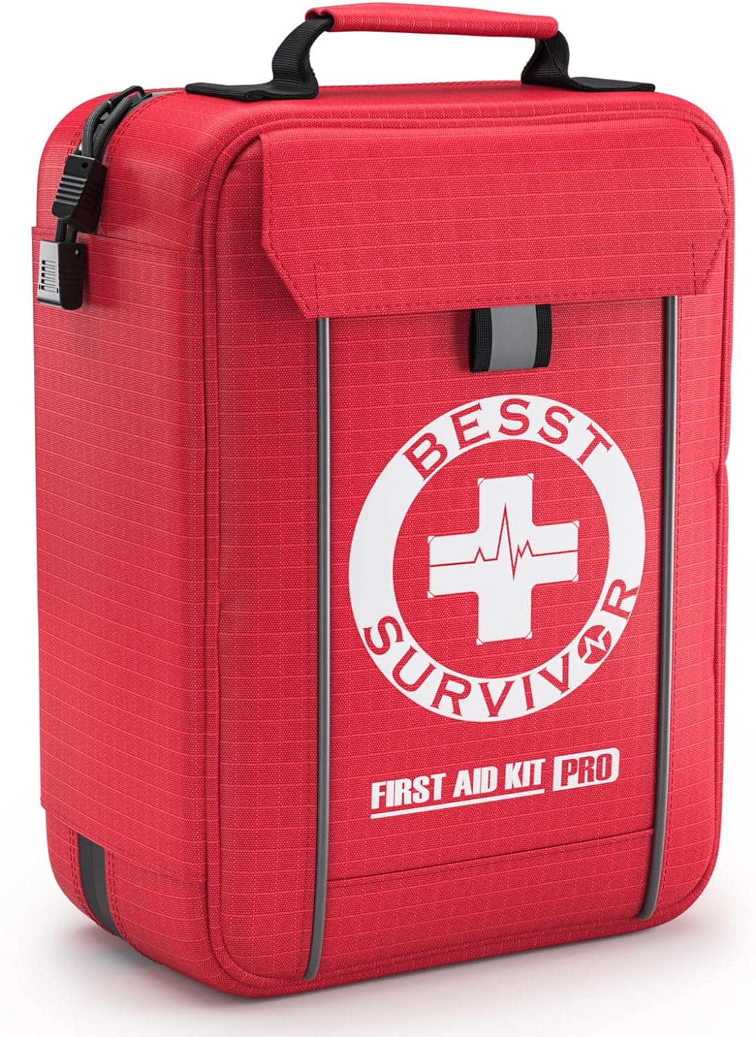 Comprehensive First Aid Kits -Labeled Compartments Trauma Kits, Compact Emergency Kits for Car, Boats, Camping, Hurricanes and Outdoor Emergencies, Survival Medical Kits -203 Piece