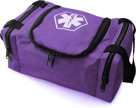 ASA TECHMED First Aid Responder EMS Emergency Medical Trauma Bag EMT, Fire Fighter, Police Officer, Paramedics, Nurse, Purple