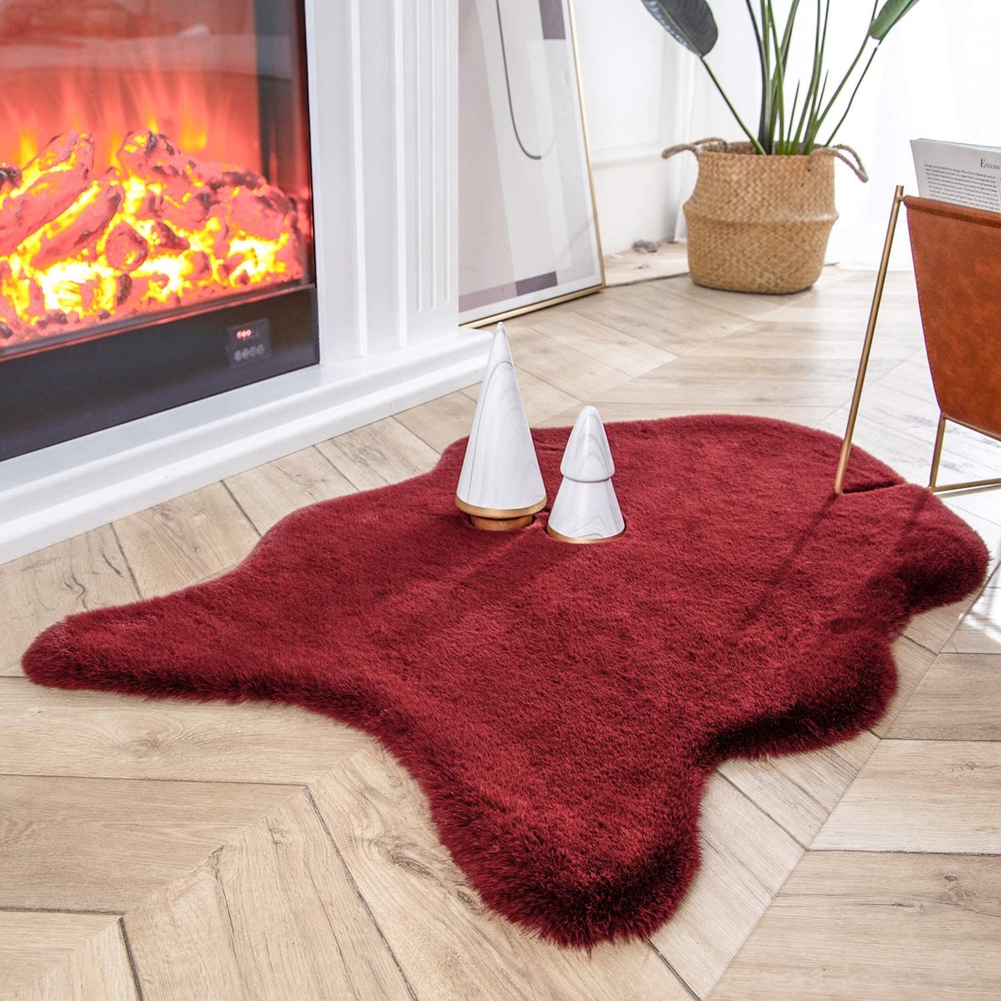 Ultra Soft Faux Rabbit Fur Rug, 2 x 3 Feet