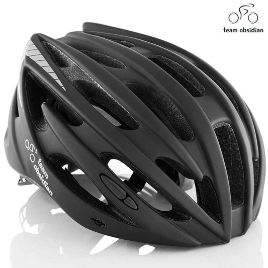 Teamobsidian Bike Helmet for Men and Women Unisex Adult MTB Road Dirt Bicycle Helmets Black M/L