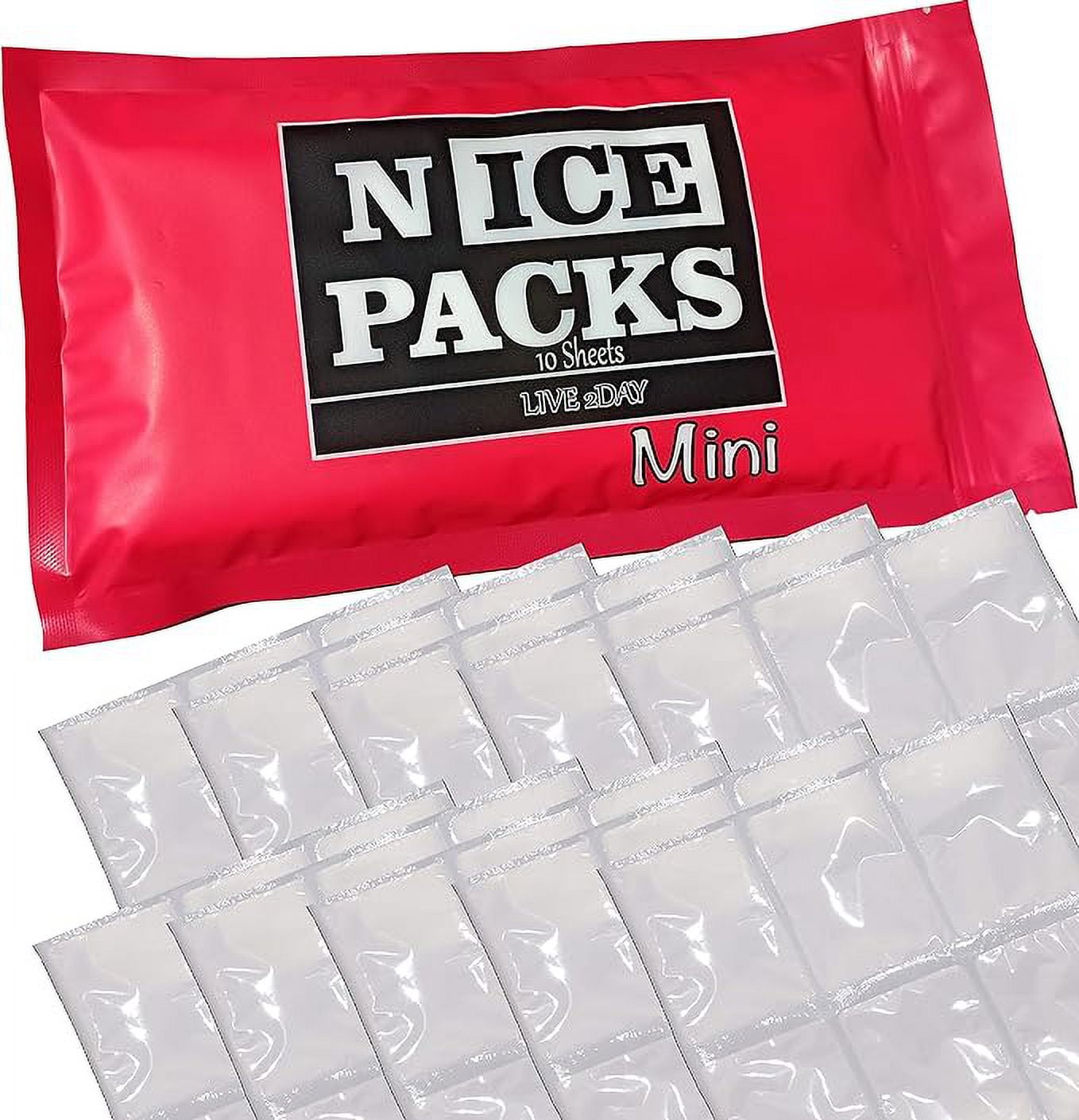 Nice Packs Dry Ice for Coolers ÿ Lunch Box Ice Packs ÿ Dry Ice for Shipping Frozen Food ÿ Ice Packs for Kids Lunch Bags ÿ Reusable Ice Packs ÿ Long Lasting - Flexible