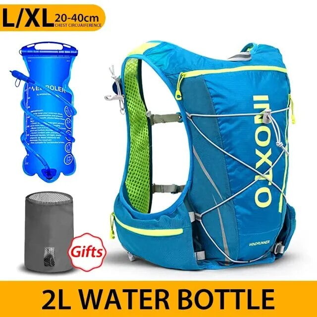 Running Hydrating Vest Backpack 8L, Cycling Hydrating Backpack Hiking Marathon Hydrating, With 2L Water Bag Blue Model 2