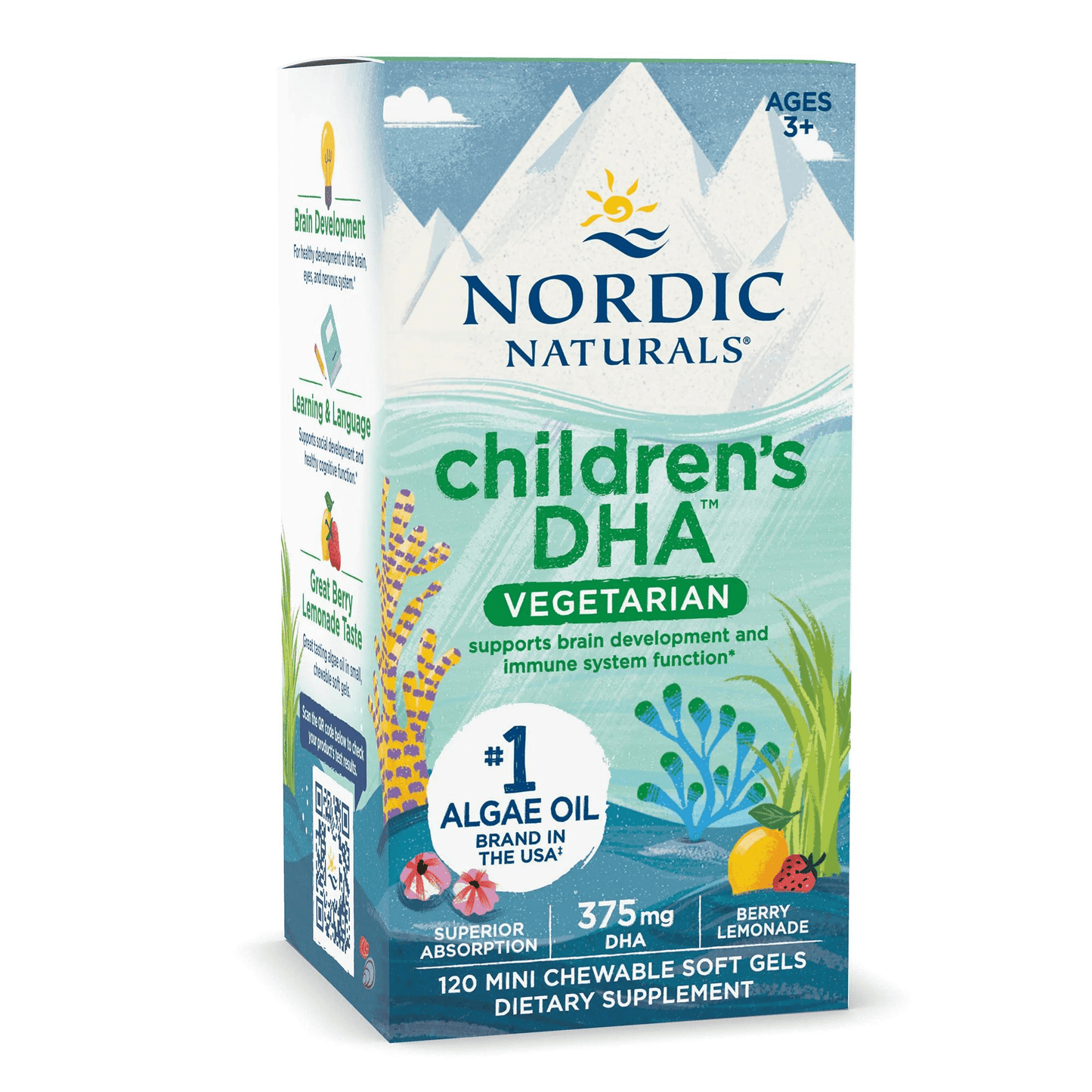 Nordic Naturals Children's DHA Vegetarian Mini Chewable Soft Gels (120 count) #10086759