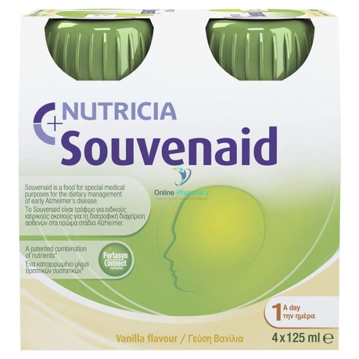 Nutricia Souvenaid Alzheimer's Disease Dietry Drink Vanilla - 4 x 125ml