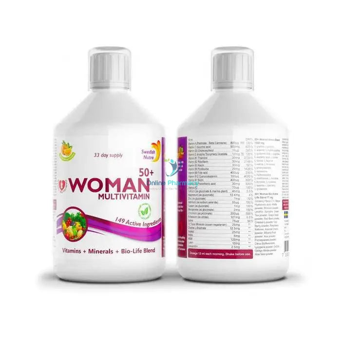 Swedish Nutra Woman Active 50+ Multi Vitamins - 500ml