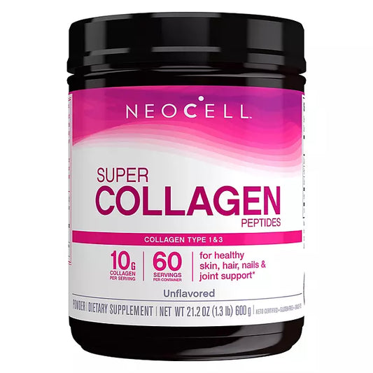 NeoCell Super Collagen Peptides, Unflavored Powder, Collagen Type 1 & 3 (21.2 oz.)