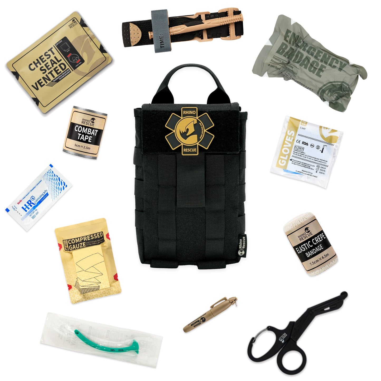 RHINO QF-001: Tactical Trauma and First Aid IFAK for Stop the Bleed Kits