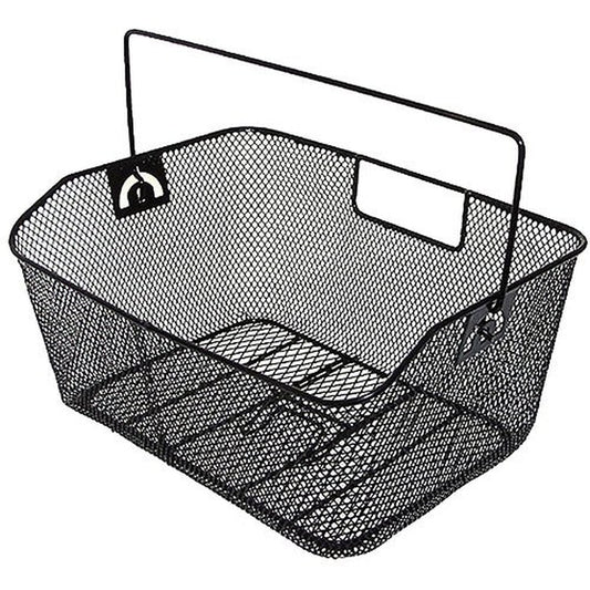 Ventura Wide Rear Wire Bicycle Basket, Black, 40X30X18/15 Cm