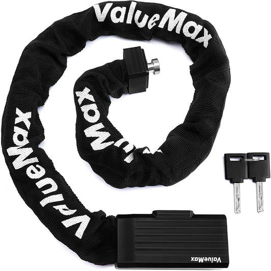 Valuemax Bike Chain Lock, with 2 Sturdy Stainless Keys, 3.2 Feet (38-1/4'') Heavy Duty anti Theft Security Chain Lock