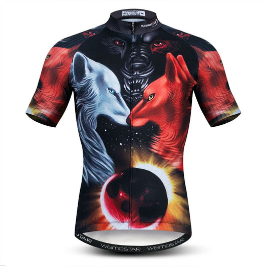Men Cycling Jersey Motocross Short Sleeve Tops Bicycle - Blue Force Sports