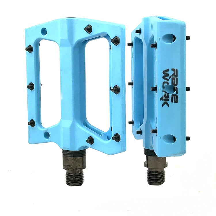 Mountain Bike Nylon Ultralight Bearing Large Wide Anti-Skid Pedal - Blue Force Sports