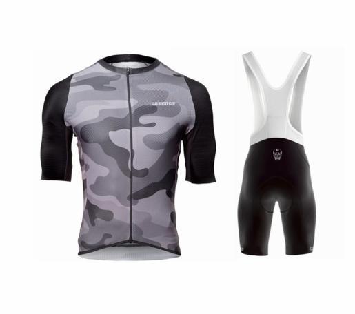 Men's Short-sleeved Cycling Jersey Suspenders Suit - Blue Force Sports