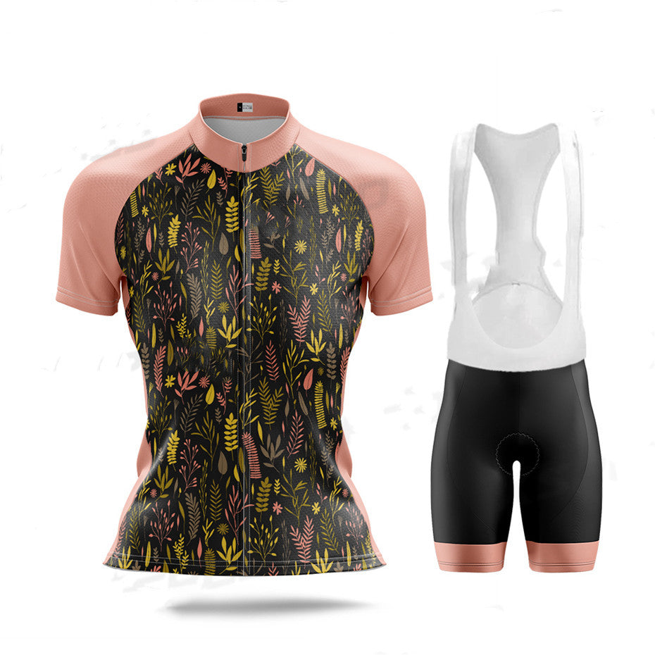 Fashion Ladies Cycling Jersey Women's Sweatshirt Suit Short Sleeve - Blue Force Sports