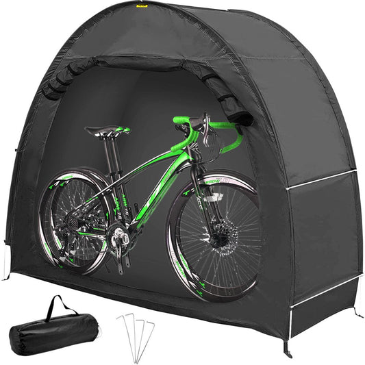 VEVOR Bike Cover Storage Tent, Outdoor Waterproof Portable for 2 Bikes, 210D Oxford Fabric Anti-Dust Bicycle Storage Shed, Heavy Duty for Bikes, Lawn Mower, and Garden Tools, W/ Carry Bag, Black