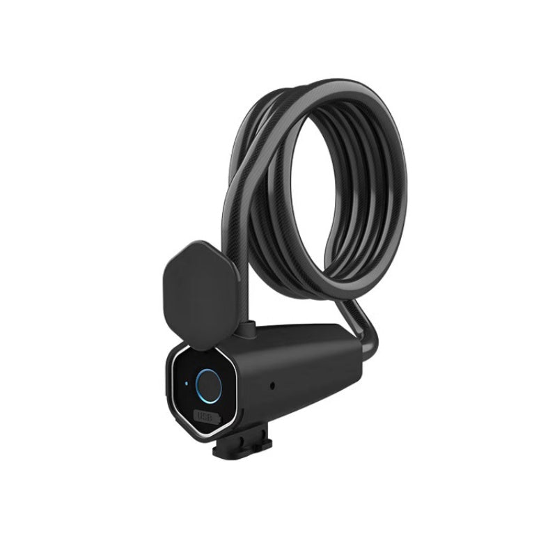 Fingerprint bicycle lock electronic steel ring lock - Blue Force Sports