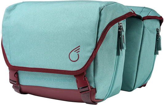 Sixthreezero Bicycle Pannier Bag Rear Rack Trunk with Waterproof, Double Sided, Carry Handle, Teal