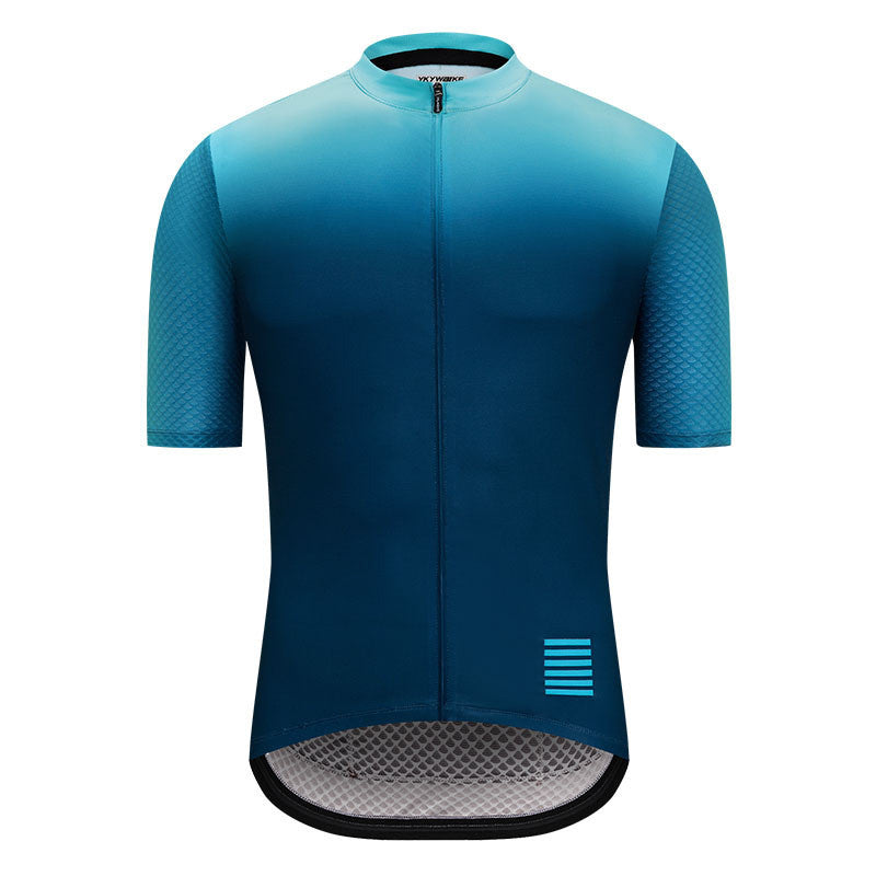 Classic Bicycle Summer New Short-sleeved Cycling Jersey - Blue Force Sports