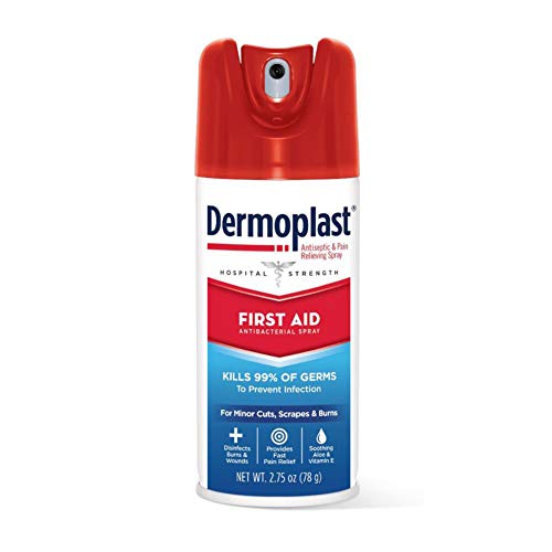 Dermoplast First Aid Spray, Analgesic & Antiseptic Spray for Minor Cuts, Scrapes and Burns, 2.75 Ounce