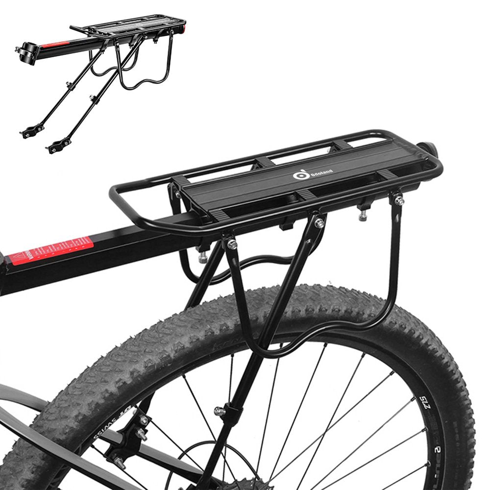 IMAGE Bicycle Bike Rear Rack 110 Lb, Adjustable Rear Bike Rack Carrier Luggage Cargo Bicycle Accessories