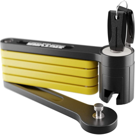 SIGTUNA Folding Bike Lock - Hardened Steel 8Mm Fold-Up Heavy Duty Bike Lock with Easy Mounting, Secure Lock and Anti-Scratch Coating - Easily Keep Bike Secure and Paintwork Undamaged - Bicycle Lock