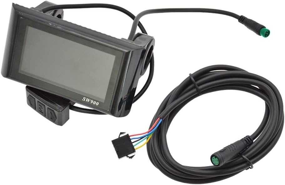 Electric Bike LCD Display,5Pin SW900 Waterproof Electric Bicycle LCD Display Meter LCD Display Control Panel for Electric Scooter