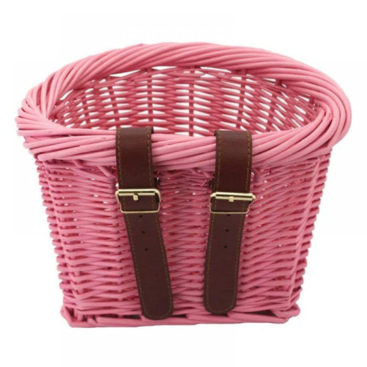 Handlebar Bike Basket, Front Handlebar Adult Storage Basket, Waterproof with Leather Straps, Bicycle Accessory