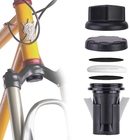 AirTag Bike Mount Hidden for Fork, Anti-Theft Protect Air Tag Bicycle Holder - Waterproof for MTB Suspension Fork with Inner Diameter 18-30mm (AirTag Not Included)