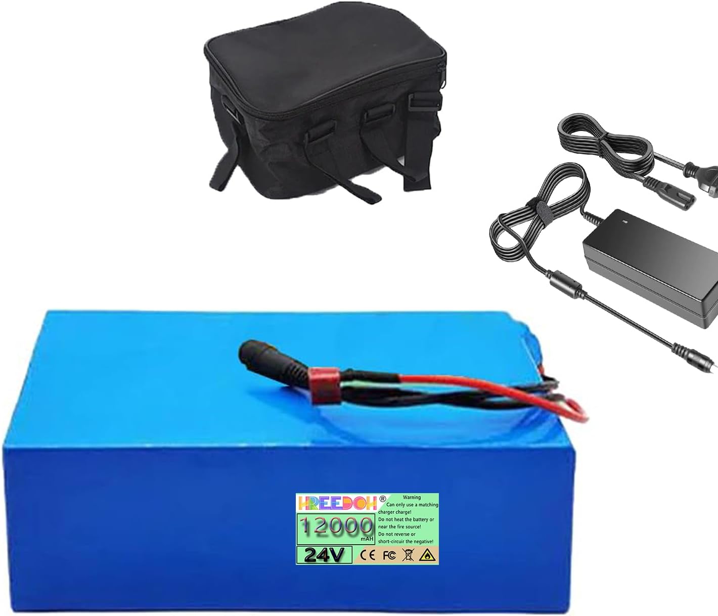 E-Bike Battery 48V 36V 24V Waterproof Lithium Battery 25Ah 12Ah 15Ah 18Ah 20Ah 10Ah Ebike Li-ion Battery for 0-1000W Electric Bike Motor,24v,12Ah