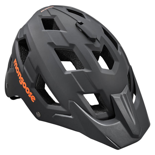 Mongoose Capture Adult Bike Helmet with Camera Mount, Ages 14+, Black