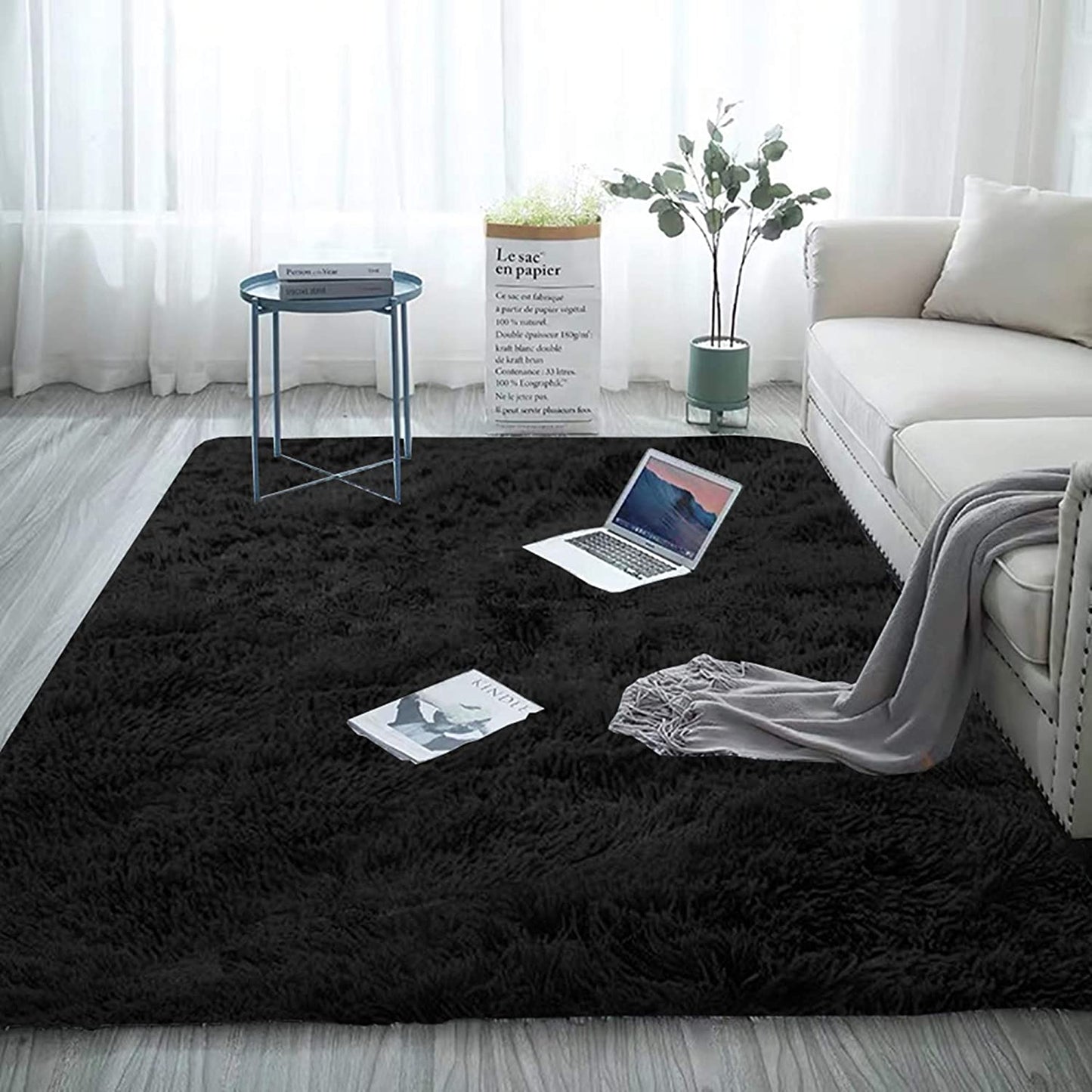 Modern Area Rugs Soft Decor Floor Fluffy Shag Collection