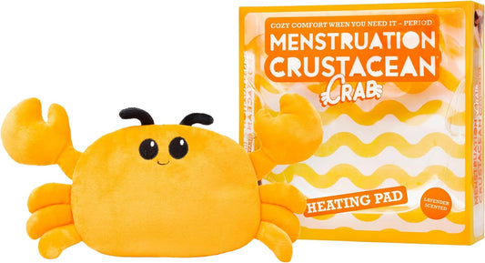Menstruation Crustacean Crab: Lavender Scented Microwaveable Heating Pad for Period Cramps & Self Care