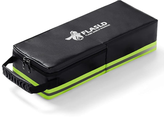 FLASLD Fireproof Electric Scooter Battery Hanging Bag, 15.3 x 5.9 x 4in Ebike Battery Bag, Electric Bike Bicycle Saddlebag, Storage Ebike Bag Cycling Part Bicycle Bag (15 x 6 x 4inch)