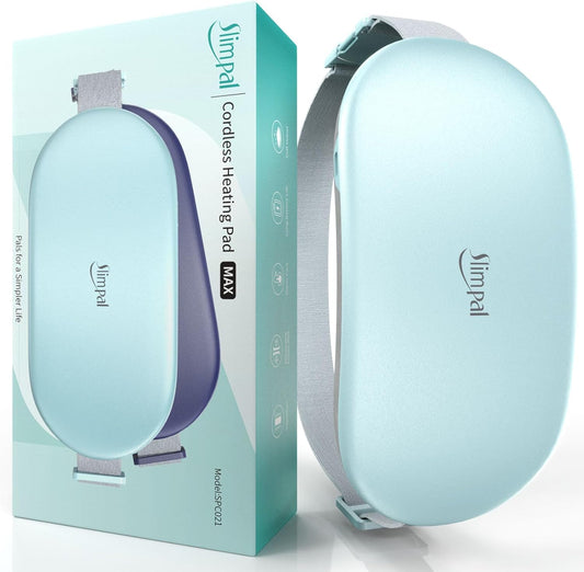 Slimpal Heating Pad for Period Cramps&Back Pain,FSA HSA Eligible Approved, Plus-Sized Electric Heating Pad Portable Menstrual Heat Belt Pain Relief 3 Timer Auto Off Setting Gift for Girls Women, Blue