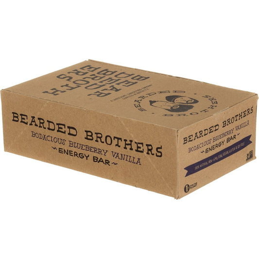 Bearded Brothers Bodacious Blueberry Vanilla Energy Bar - Raw, Vegan, Gluten & Soy Free, Non-GMO, Bars, 12 Piece