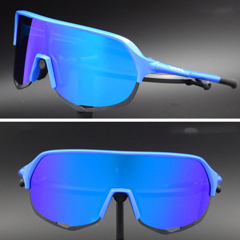 Outdoor Polarized Sports Bike Goggles And Windshield - Blue Force Sports