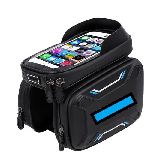 Blue Front Mount Touchscreen Bike Bag