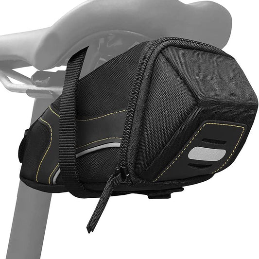 Semfri Bike Saddle Bag Bicycle Y-Series Strap-On Bicycle Seat Pack Bag Cycling Wedge Bicycle Accessories Black