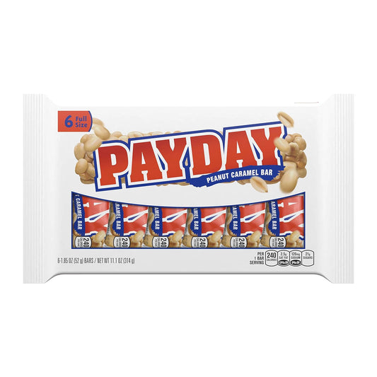 Payday Peanut Caramel Bar, 6 Count