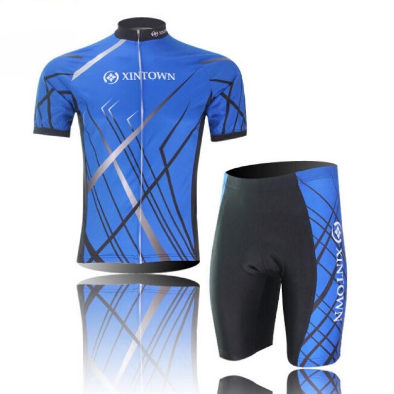 Mens Cycling Sets Jersey and Shorts or Bibs Moisture Wicking Flexible
