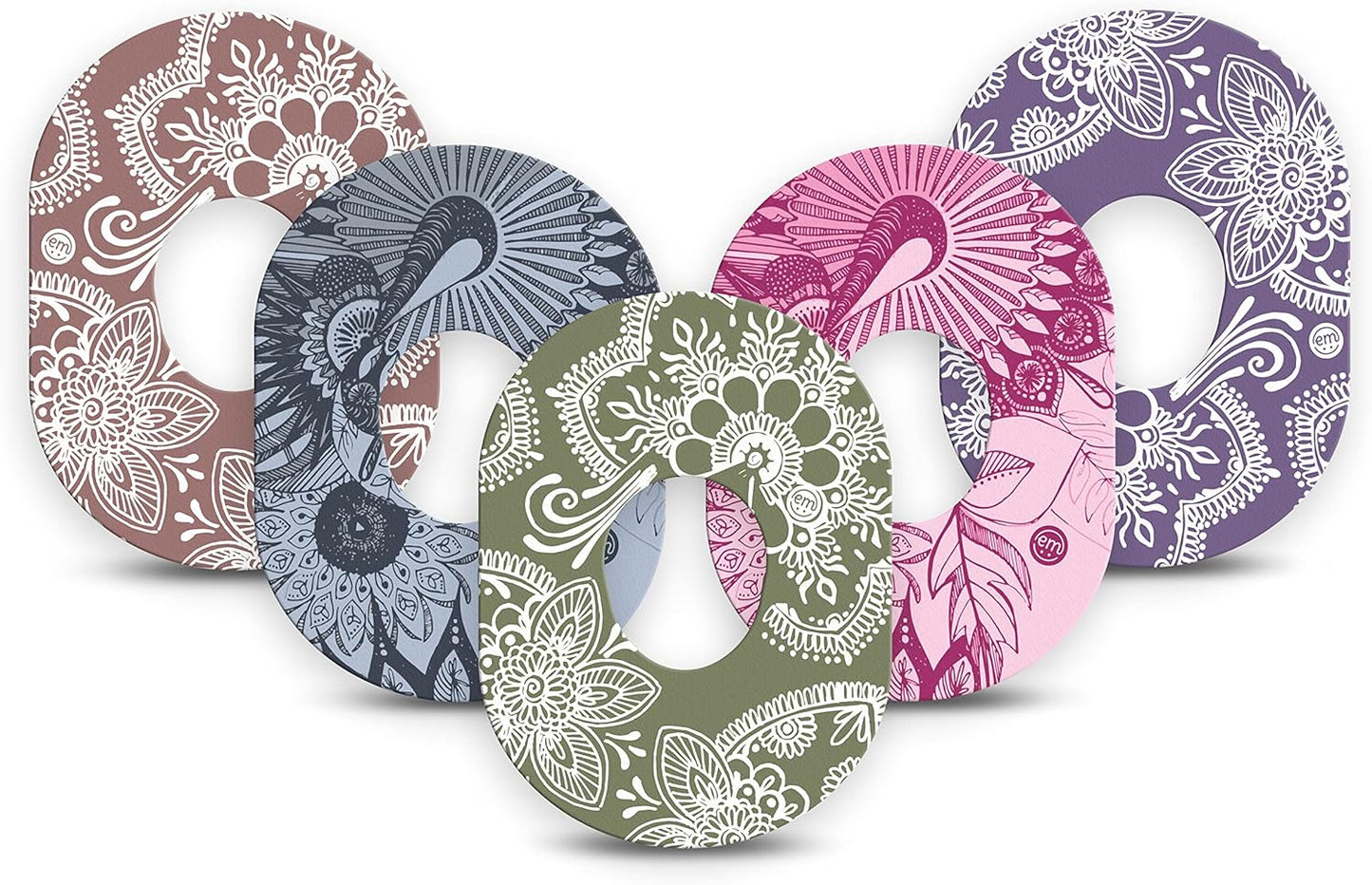 ExpressionMed - Adhesive Patch for Dexcom G7 (5-Pack) - Pre-Cut, Waterproof, Non-Fraying CGM Tape (Tranquility Variety Pack)